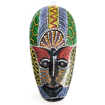 Маска расписная деревянная (20х10х2,5 см)A