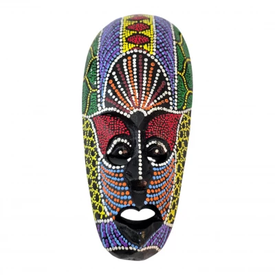 Маска расписная деревянная (20х10х2,5 см)
