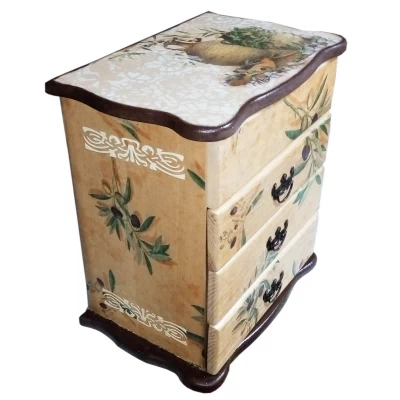 Шкатулка-комод Оливки (22х15х26) с откр. верхн крышкой ольха, липа Шкатулка-комод Оливки (22х15х26) с откр. верхн крышкой ольха, липа