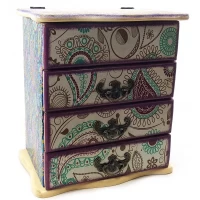 Шкатулка-комод Тадж Махал (22х15х26) с откр. верхн крышкой ольха, липа
