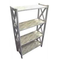 Этажерка Лаванда фиолетовый, 4 полки, массив дерева (70 х 120 х 30 см.)