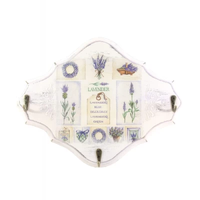 Ключница вешалка Лаванда, таблички массив дерева (32х25 см.) Ключница вешалка Лаванда, таблички массив дерева (32х25 см.)