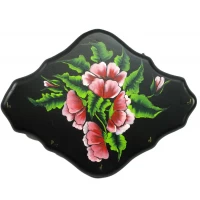 Ключница вешалка Ажур черная массив дерева (32х25 см.)a