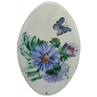 Ключница вешалка Белая, массив дерева (32х24 см.)