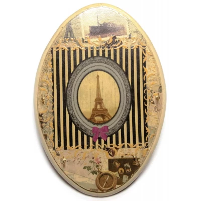 Ключница вешалка Париж, массив дерева (32х24 см.) Ключница вешалка Париж, массив дерева (32х24 см.)
