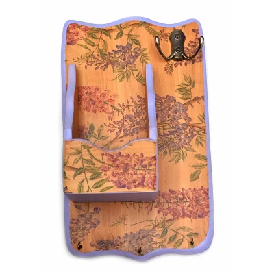 Вешалка Лаванда с ящиком массив дерева (34х20 см) A Вешалка Лаванда с ящиком массив дерева (34х20 см) A