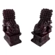 Китайские львы пара каменная крошка коричневые (10,5х6,5х4,5 см)