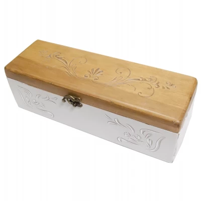 Футляр для бутылок с барменским ножом Молочный прованс (массив дерева 36х11,5х11,5 см) Футляр для бутылок с барменским ножом Молочный прованс (массив дерева 36х11,5х11,5 см)