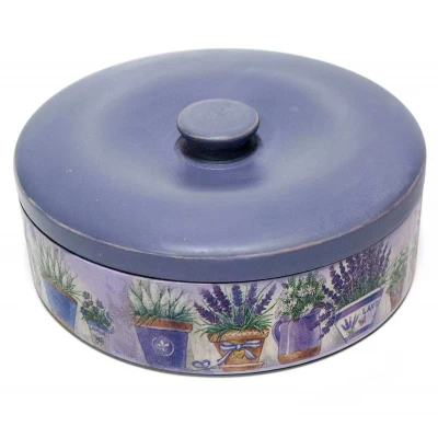 Шкатулка круглая Лаванда (16,5 х6 см) массив дерева Шкатулка круглая Лаванда (16,5 х6 см) массив дерева