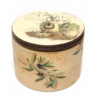 Шкатулка-бочонок Оливка (15х12 см) массив дерева