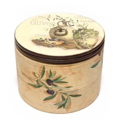 Шкатулка-бочонок Оливка (15х12 см) массив дерева Шкатулка-бочонок Оливка (15х12 см) массив дерева