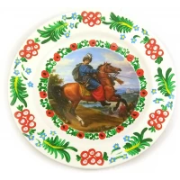Тарелка Козак на коне расписано вручную (24 см)