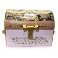 Сундук Карта Мира дерева массив дерева (34х22х26 см)