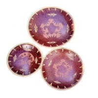 Блюда терракотовые набор 3 шт (d-31 h-6.5 см d-26 h-5 см d-22 h-4.5 см)