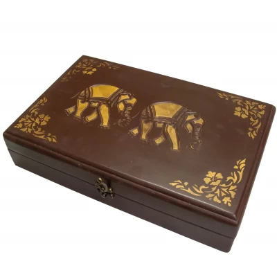 Футляр для бокалов резной Слоны массив дерева (37х24х8 см) Футляр для бокалов резной Слоны массив дерева (37х24х8 см)