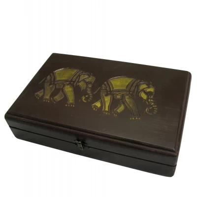 Футляр для бокалов резной Слоны массив дерева (31х20х7,5 см) Футляр для бокалов резной Слоны массив дерева (31х20х7,5 см)