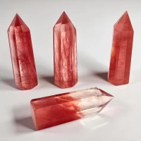 Кристалл из сердолика в форме башни (полированный, 7 см)