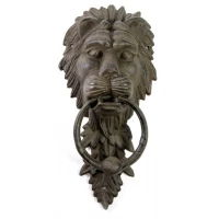 Ручка-колотушка дверная Лев чугун (25,5х12,5х5,5 см)