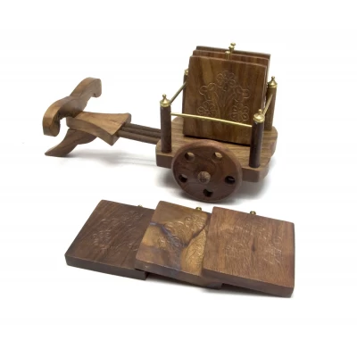 Подстаканник 'Телега' розовое дерево (25х11,5х10,5 см)