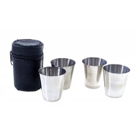 4 рюмки в чехле нерж.ст.201 (30 мл) (7х4,5х4,5 см)