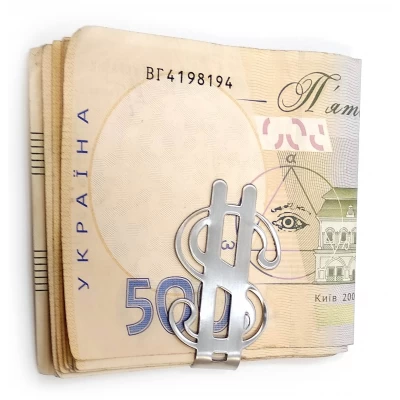 Зажим для денег $  (5х3х0,6 см)