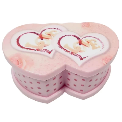 Шкатулка музыкальная Сердечки  (16х10х6,5 см)