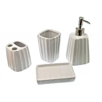 Набор для ванной керамический белый (29х20,5х10 см)B