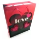 Пакет подарочный картонный Love (32х26х10 см)