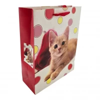Пакет подарочный картонный Котенок (32х26х10 см)