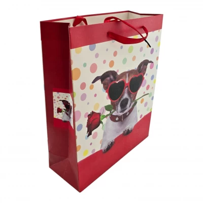 Пакет подарочный картонный Собака (32х26х10 см) Пакет подарочный картонный Собака (32х26х10 см)