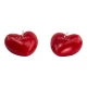 Свечи Сердечки Love (2 шт) красные (13,5х7,5х4 см) Свечи Сердечки Love (2 шт) красные (13,5х7,5х4 см)