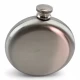 Фляга из нержавеющей стали 240 мл, круглая, серебристая (12,5х11х3 см)