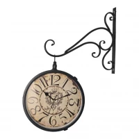 Часы станционные двухсторонние (d-30 см 50х55х9 см)