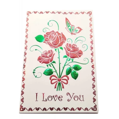 Открытка с конвертом I Love You! Букет 3д (19х13 см) Открытка с конвертом I Love You! Букет 3д (19х13 см)