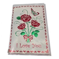 Открытка  с конвертом I Love You! Букет  (19 х 13,5 см)