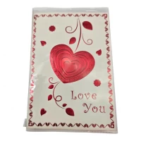 Открытка  с конвертом I Love You! сердечко  (19 х 13,5 см)