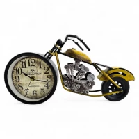 Часы настольные Мотоцикл желтые (28х15х7,5 см)