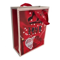 Пакет подарочный картонный LOVE (18х23х8 см)