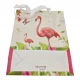 Пакет подарочный картонный Фламинго (18х23х8 см)