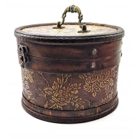 Шкатулки круглые (н-р 2 шт)(d-18 см h-13 см :d-13 см h-10 см)