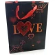 Пакет подарочный картонный с аппликациейLove (23х18х8 см)