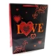 Пакет подарочный картонный с аппликациейLove (30х38х12 см)