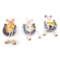 Магнит на холодильник Свинка (12 шт/уп) (9х4,5х1,5 см)