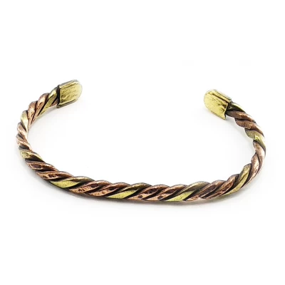 Браслет витой с медью и магнитами (7 металлов)(18х0,5 см)