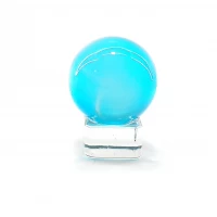 Шар хрустальный на подставке голубой (4 см)