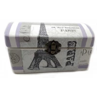 Шкатулка  Париж (16х8х8 см) массив дерева