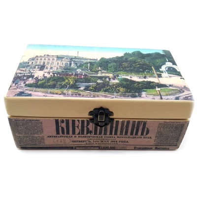 Шкатулка Европейская площадь (20,5х12,5х8 см) из массива дерева Шкатулка Европейская площадь (20,5х12,5х8 см) из массива дерева