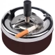 Пепельница с крышкой Юла коричневая (d-8 см h-9 см)