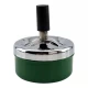 Пепельница с крышкой Юла зеленая (d-8 см h-9 см)
