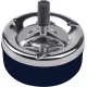 Пепельница с крышкой Юла темно синяя (d-8 см h-9 см)